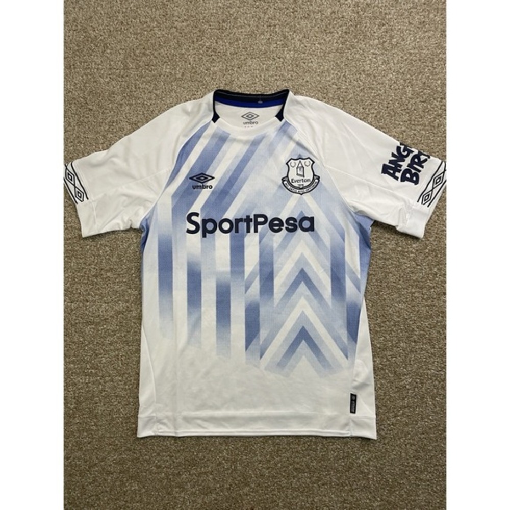 EVERTON 2018 2019 THIRD FOOTBALL SHIRT SOCCER JERSEY UMBRO sz M MEN WHITE